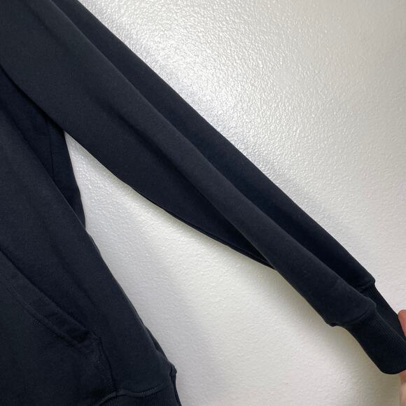 Han Kjoberhavn Black Hoodie Sweatshirt Medium Mens White Logo Pullover Heavy - Picture 7 of 10